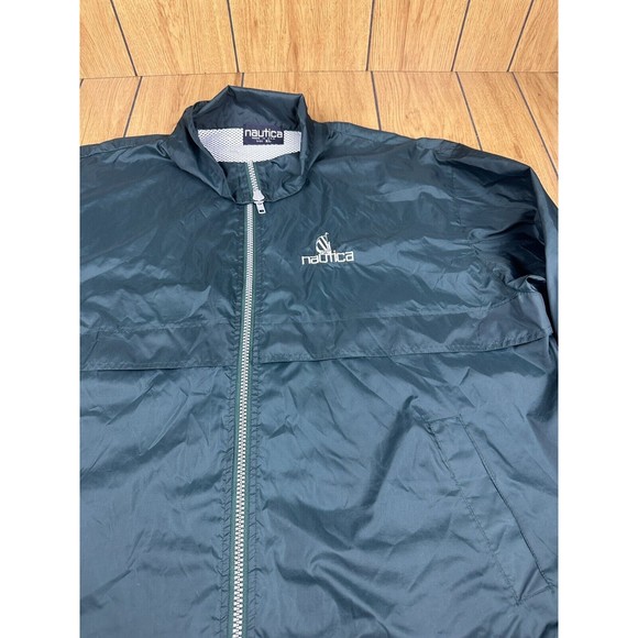 Vintage 90s Nautica made USA , Green Windbreaker Sailboat Big‎ Logo Size XL - Picture 12 of 16
